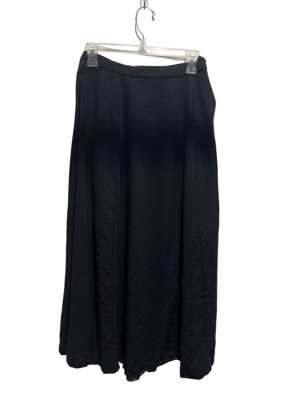 Nordstrom Size 10 Black Wool Skirt Side Zipper 29e - Picture 2 of 12